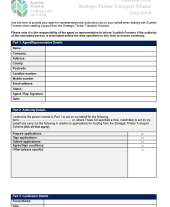 Strategic Timber Transport Scheme - Agents mandate form 2025-26